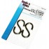 Nickel-plated S Hooks 9/32 in x 2-1/2 in / 2 pcs